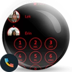 Logo of Theme Dialer Circle Black Red android Application 