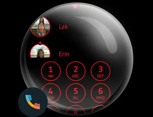 Theme Dialer Circle Black Red android App screenshot 1