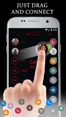 Theme Dialer Circle Black Red android App screenshot 4