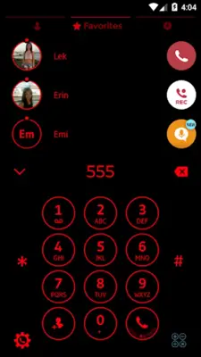 Theme Dialer Circle Black Red android App screenshot 5